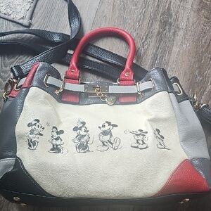 Disney Mickey Mouse Black, Red, and Cream Shoulder Bag